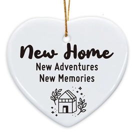 New Home Gift, Housewarming Gifts, New Home, New Adventures, New Memories, Double Side Printed, Perfect Housewarming Gifts for Couples, Family & Friends Moving into a New House