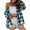 Mingzhu Womens Casual Flannel Plaid Shirts Button Down Long Sleeve