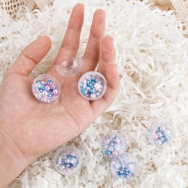 Clear Round Capsules 120Pcs, for Vending Machine, Empty Fillable Balls, Party Favor Prize Container(28mm)