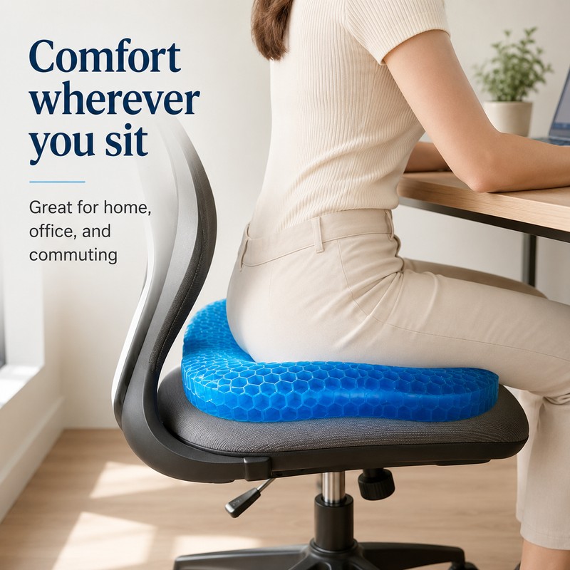 Honeycomb Gel Seat Cushion for Office & Outdoor Seating –