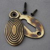 Brass Oval Beehive Escutcheon