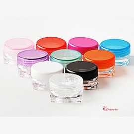샵프리 Sample Containers 3g, 100 Pieces - Travel-size Cosmetic Empty Containers, Transparent Cosmetic Jars for Creams, Refill and Portioning