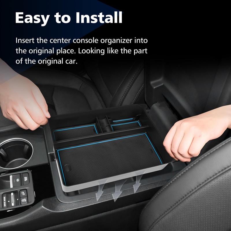 FIILINES Center Console Organizer for Honda Pilot 2023-2025/Ridgeline 2024-2025/Passport 2024-2026,