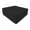 Danfuton Black Trifold Foam Beds, Shikibuton, Foldable Ottoman Mat Sit
