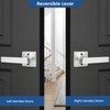 GOBEKOR 2 Pack Brushed Nickel Dummy Door Handle Interior,Reversible Half