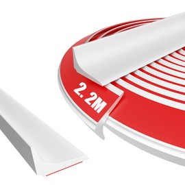 FFPMYF Water Block Strip Sealing Strip Kitchen Worktop (White, 1.5 cm x 2.5 cm x 220 cm)