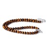 GAVU Men's Raven Crystal Beaded Tiger Eye Necklace