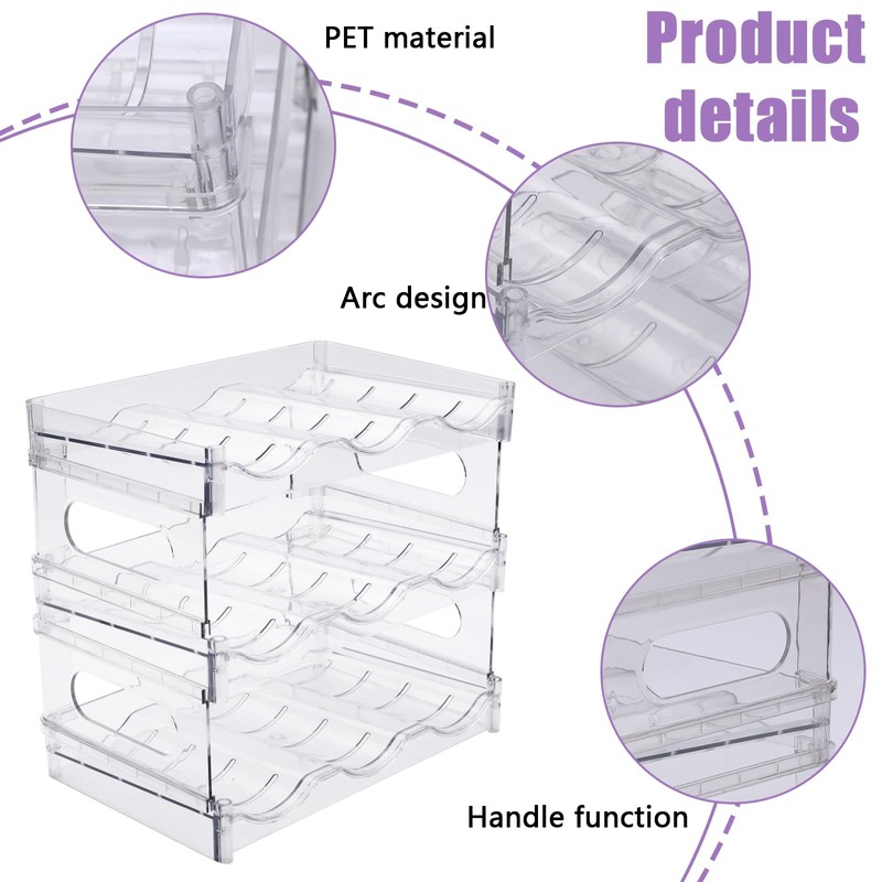 Mowhut Cat Food Can Organizer, Can Organizer for Pantry, 3-Tier
