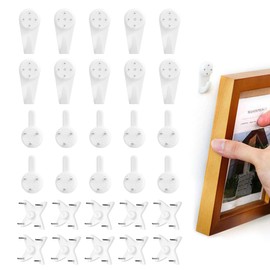 Eupneicu Traceless Picture Hooks [30 Pieces], 3 Waist Wall Picture Hooks, Picture Hooks, Wall Hooks for Hanging Pictures, Frames