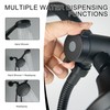 LIWEIKE Matte Black 2 Handle Shower Faucet Set, Wall Mount