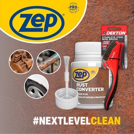 Zep Rust Converter With Soft Grip Steel Wire Brush - Rust Converter For Metal, Rust Rust Converter For Cars, Rust Converters & Rust Removers, Rust Inhibitor, Car Rust Treatment For Metal