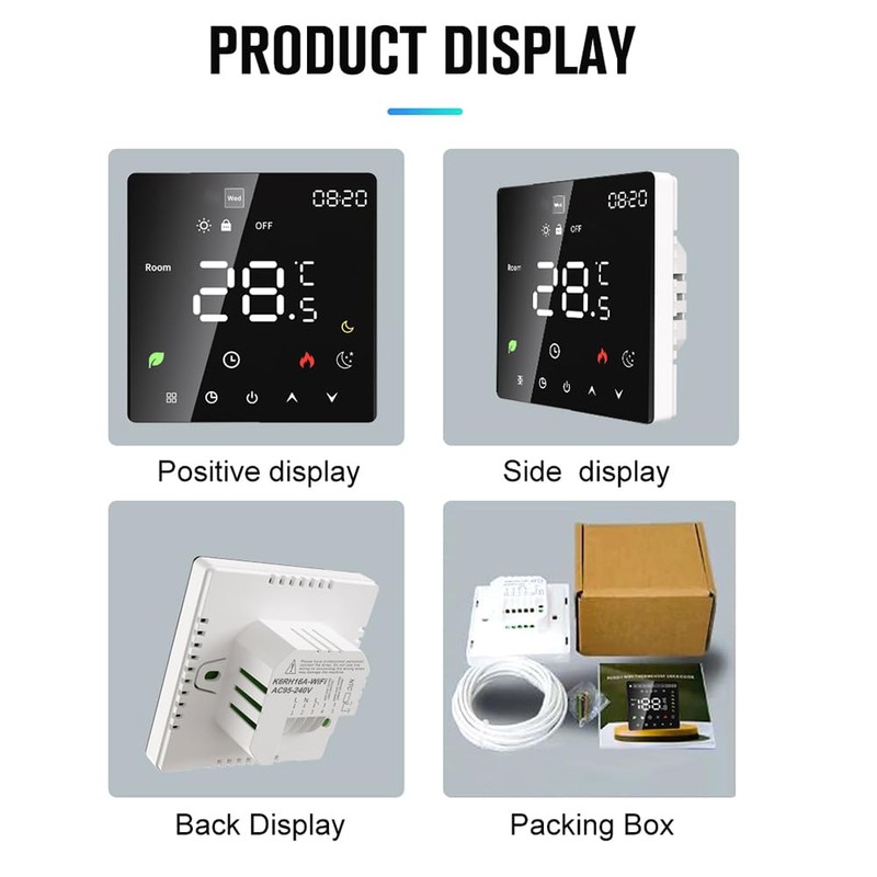 Smart Thermostat, Smart Thermostat for Home Touchscreen Voice Control Temperature