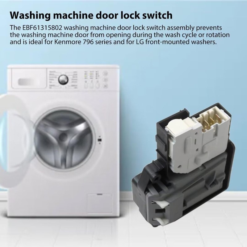 INGQI EBF61315802 Washer Door Lock Switch Assembly -for LG Front-Load