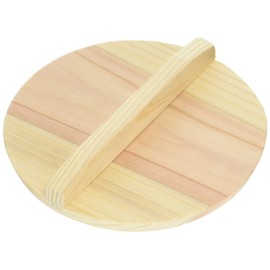 Pearl Metal Japanese Heart C-2810 Wooden Drop Lid, 6.3 inches (16 cm)