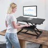 IGANG 37" Black Home Office Desk Riser Adjustable Standing Desk
