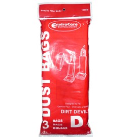 EnviroCare Replacement Vacuum Cleaner Dust Bags Made to fit Royal Dirt Devil Type D Featherlite, Lite Plus, Extra, Classic, Sensation, Toughtmate, Impulse, Upright Vacuum Cleaners 3 Pack