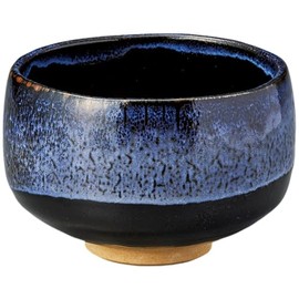 Ale-net Matcha Bowl, Matcha Bowl, 4.6 x 3.0 inches (11.7 x 7.7 cm), Deep Sea Matcha Bowl, Matcha Bowl, Pottery, Mino Ware, Made in Japan