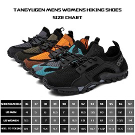 TANGYUGEN Zapatos de agua para hombre y mujer, zapatos de playa, antideslizantes, ligeros, transpirables, para caminar, trotar, viajes, senderismo, escalada, Camuflaje azul cielo, 13 Women/11.5 Men