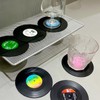BDSHUNBF Pack of 12 Vinyl Record Coasters, Coasters with Holder,