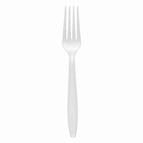 White Disposable Plastic Forks - 7" (Pack of 100) -