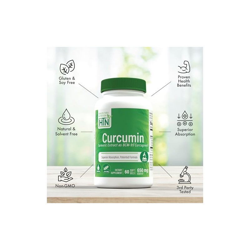 Curcumin as BCM-95® (CURCUGREEN®) 650 mg complejo de cúrcuma (500