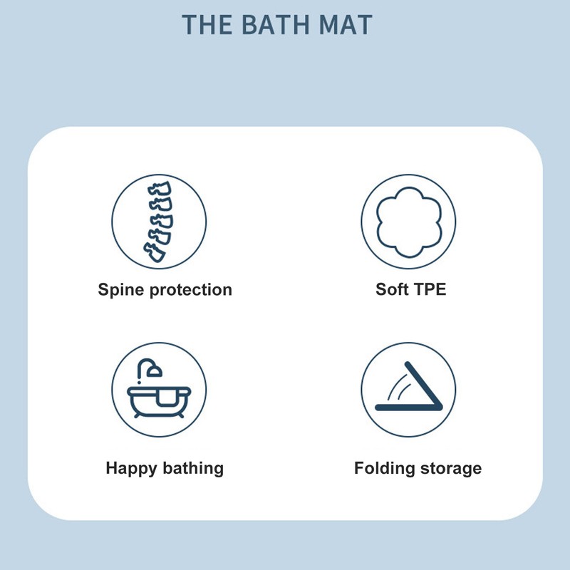 Baby Bath Support Quick Dry Folding Slip Resistant Spine Protection