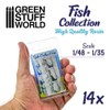 Greenstuff World GSWD-3010 Diorama Accessory Fish Set Miniature Accessories
