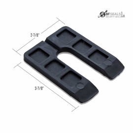 Plastic Structural Shim Horseshoes U Shape, Size: 3" x 4" x 1/4". Pack of 50 Pcs. Black Color, Made in U.S.A. Levelers for Window & Door Shims. BFSEALS