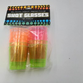Unbranded 2 Pack Black Lights shot glasses 1oz