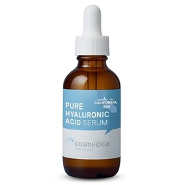 Cosmedica Skincare SUERO PURO DE ACIDO HIALURONICO 2 oz. Retiene su peso hasta 1000 veces en agua. Incrementa los niveles necesarios de humectación en la piel.