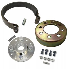 Quickieparts 4" Go Kart Brake Band Kit Includes Hub, Drum, and Brake Band W/ Pin For 1" Axle