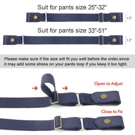 JASGOOD Men No Buckle No Show Belt Buckle Free Stretch Belt Invisible Belt for Jeans Pants 1.38 Inch Wide (Blue, Blue Leather Buckle,Suit for Waist 39"-51")