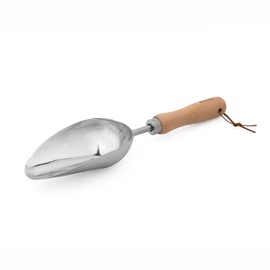 Rooty Gardening Soil Scoop with Stainless Steel,Wooden Handle Easy for Transplanting, Digging, Planting, Essential Gardening Tools and Accessories for Gardening Gifts