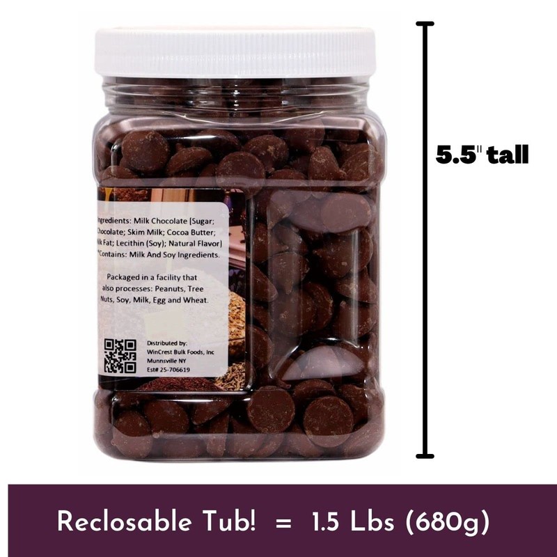 WinCrest Mini Unwrapped Hershey Kisses - 1.5 Lb Tub