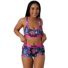 PSD Women's Drippin Smoke Pink Racerback Sports Bra for Women, Comfortable Exercise Bras for Women, Ideal for Yoga and Gym Workouts