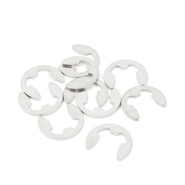 uxcell Fastener External Retaining Snap Ring E-Clip Circlip 8mm 10pcs