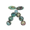 9pcs Colorful Abalone Shell Key Button Inlays for Tenor/ Alto/