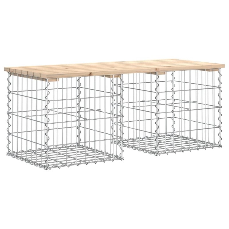 vidaXL Garden Bench Natural Wood Pine Wood Large Durable Garden