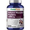 Mucuna Pruriens 1000 mg 200 cápsulas vegetales (sin OMG, 100%