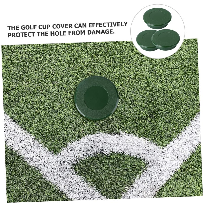Gatuida 3pcs Golf Cup Cover Durable Plastic Putting Hole Protectors