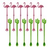 UEN Pack of 12 Plastic Spoons, Cocktail Stirrer, Cocktail Decoration,