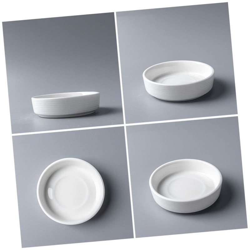 Ciieeo 4Pcs Ceramic Dipping Bowls Multi Function Spice Trays for