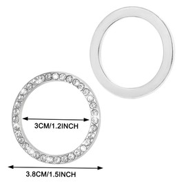 WINKA Car Engines Start Stop Accessories for Car Interior Decoration White 2pcs Rhinestone Diamond Sticker