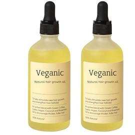 2PC Veganic Hair Growth Oil, 100% Natural Hair Growth Serum