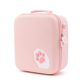 GeekShare Switch OLED Case, Cute Storage Bag, Large Capacity, Switch OLED Compatible, All-in-One Bag, Waterproof, Dirt-Proof, Shockproof, Full Protection, Can Store All Cards, Controllers, Docks, Pink