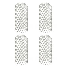 JZK 4X Flexible Split Metal mesh Gutter Guards fit Round and Square downpipes, Down Pipe Covers to Stop Leaves, Gutter downpipe Leaf Guards for Drain, downpipe Filter Guard