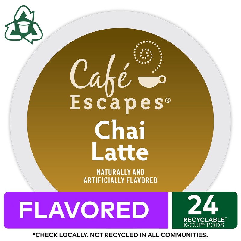 Café Escapes Chai Latte Keurig Single-Serve K-Cup Pods, 24 Count