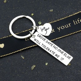 Valentines Day Couples Mens Meaningful Gifts for Husband Boyfriend Gifts from Girlfriend Friend Bestie BFF Keychian from Wife Fiancee Cute Christmas Gifts for Him Her Birthday Presents for Fiance