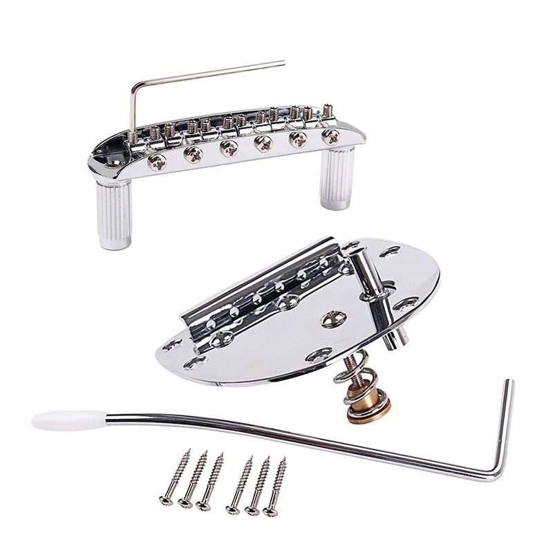 Alnicov Left handed Tremolo Vibrato Tailpiece Bridge Set for 6
