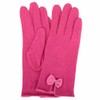 SNUGRUGS Womens Warm Wool Gloves with Bow Detailing - Fuchsia